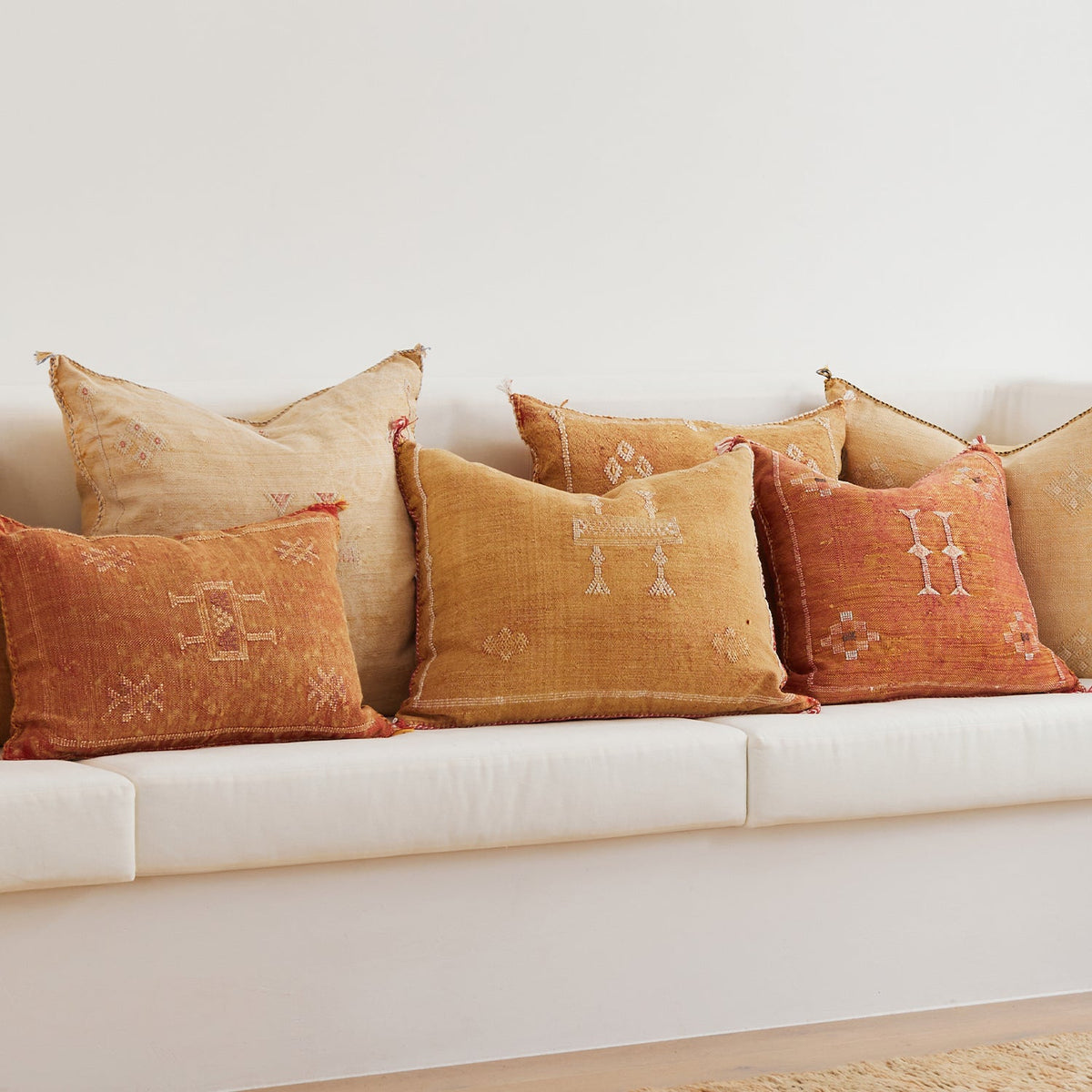 Moroccan hot sale silk pillows