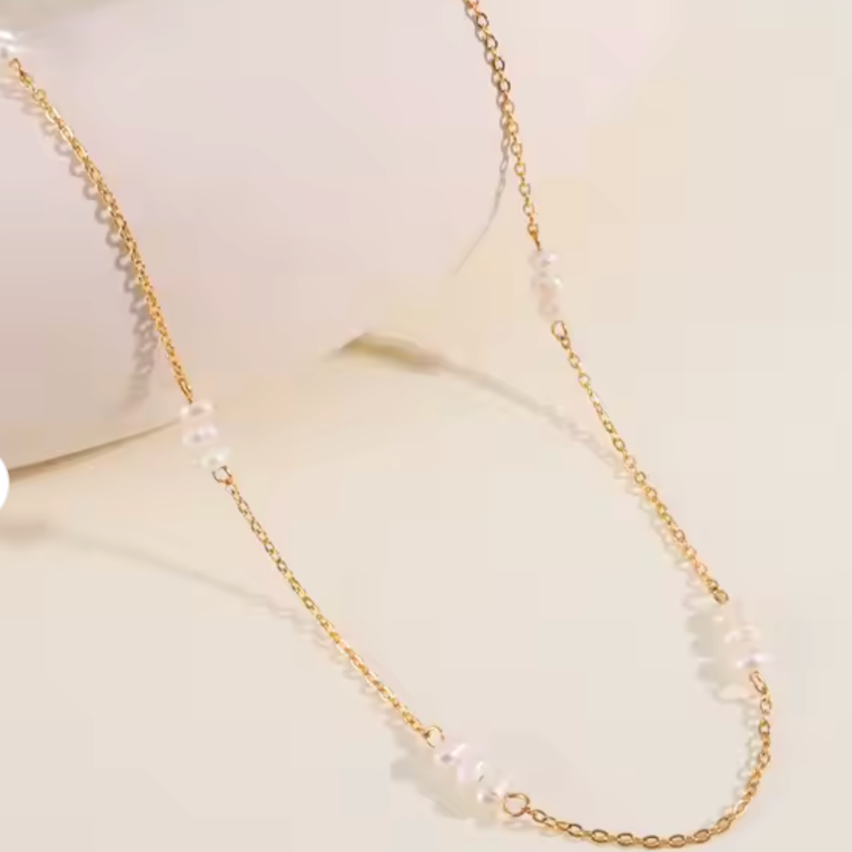 Melody 18k Gold Plated Pearl Choker Necklace