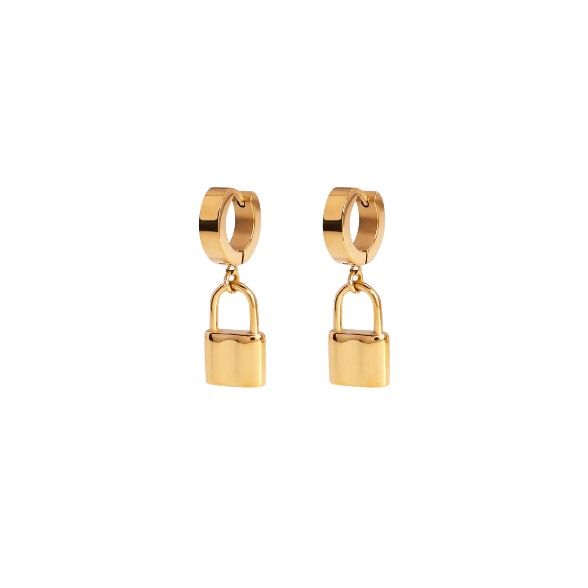 Locked 18k Gold Plated Earrings