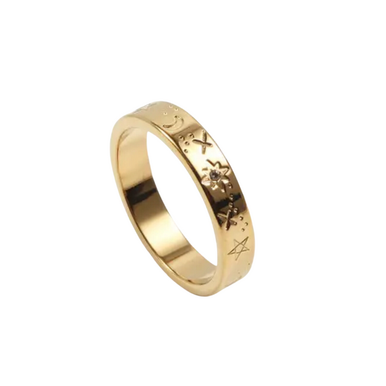 Midnight Magic 18k Gold Plated Ring