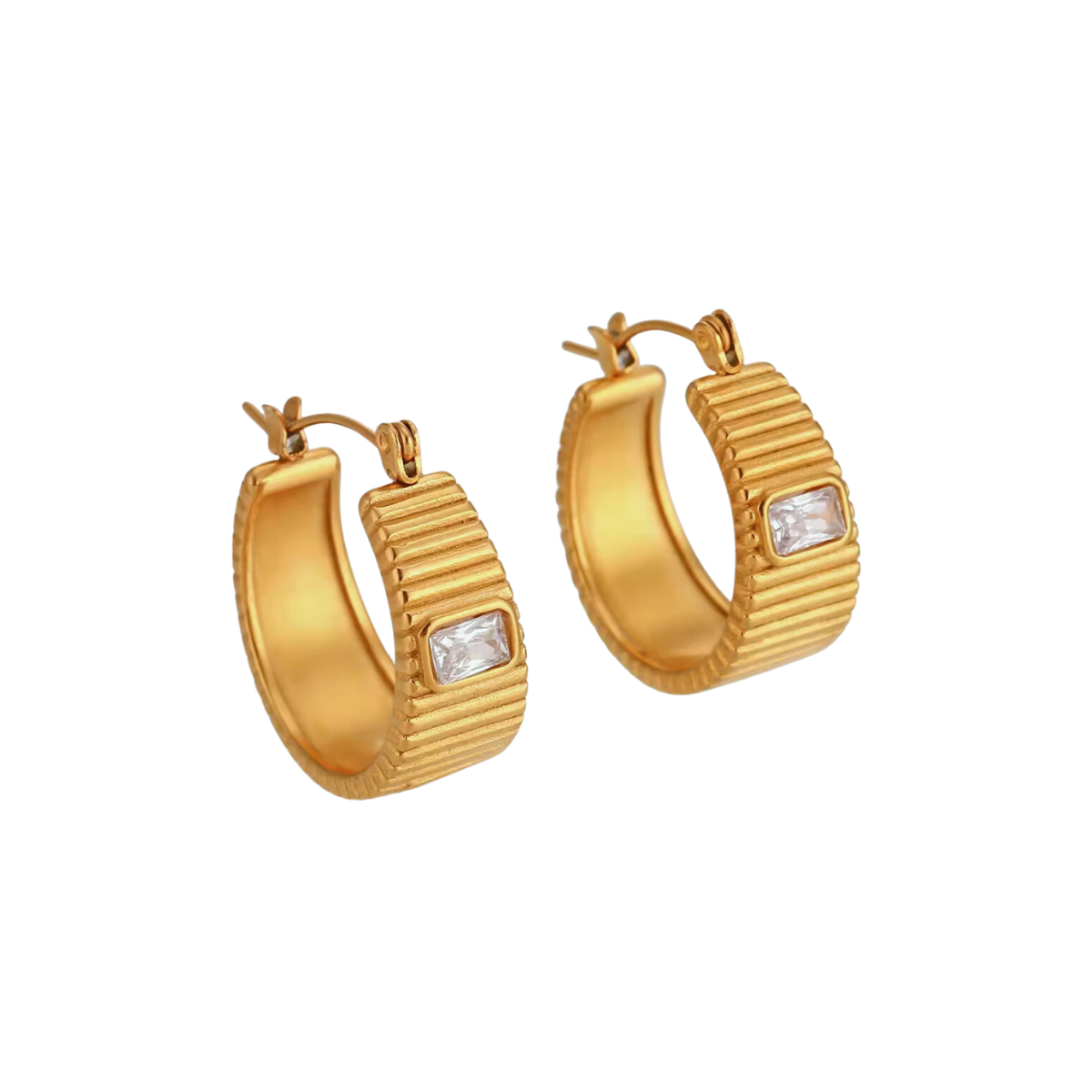 Luis 18k Gold Plated Hoop Earrings