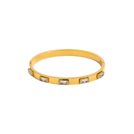 Savy 18k Gold Plated Cuff Clear