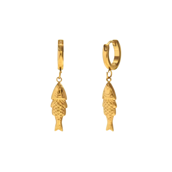 Feng Shui 18k Gold Plated Earrings