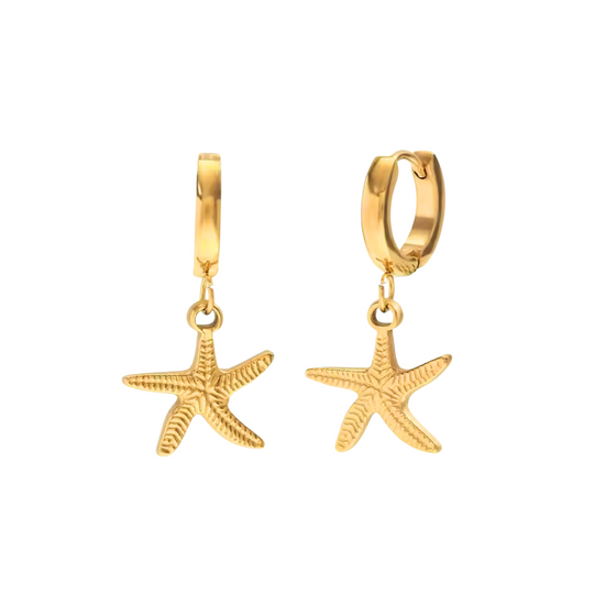 Starfish 18k Gold Plated Earrings