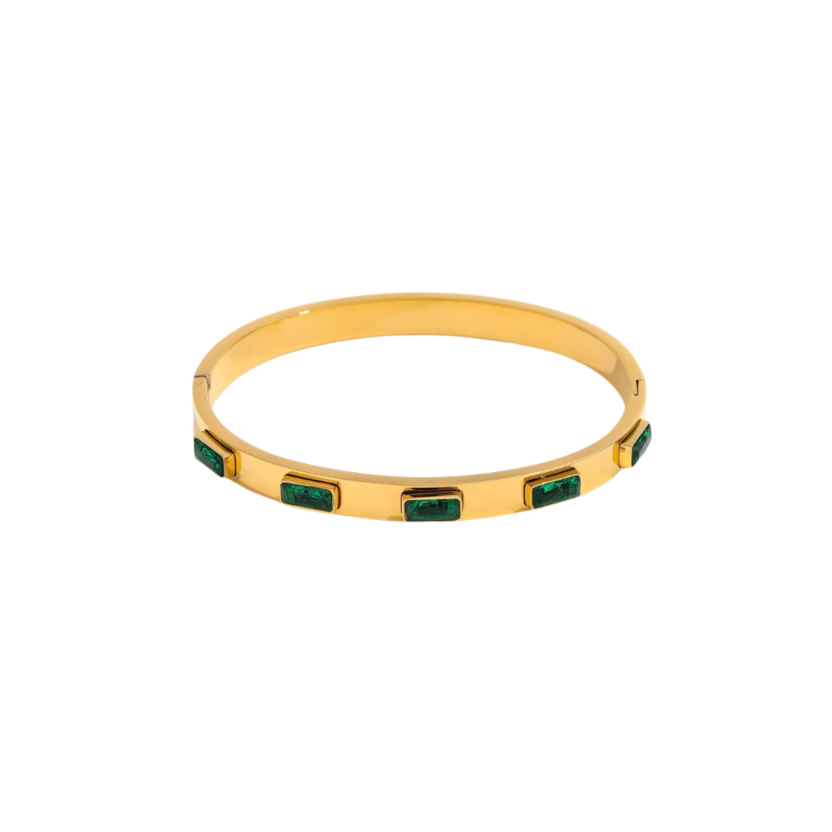 Savy 18k Gold Plated Cuff Green