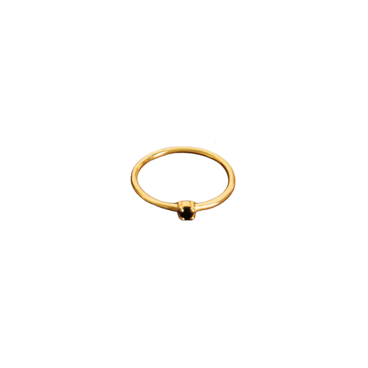 Meadow 18k Gold Plated Ring Black