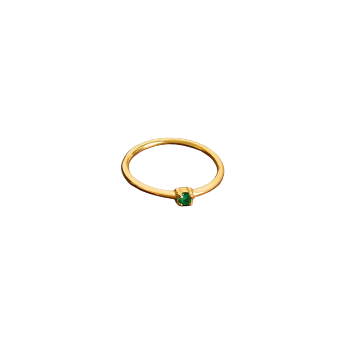 Meadow 18k Gold Plated Ring Green