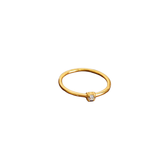 Meadow 18k Gold Plated Ring Clear