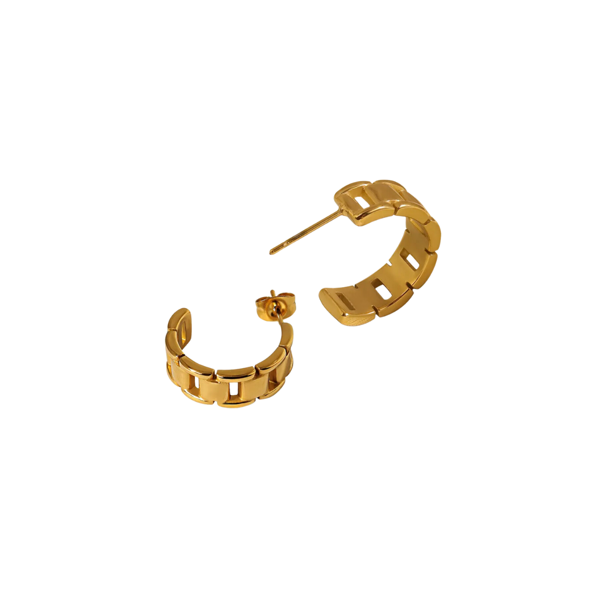 On Time 18k Gold Plated Earrings