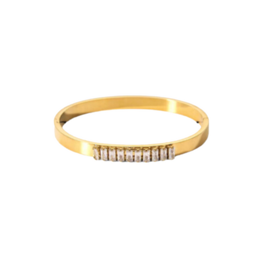 Soleil 18k Gold Plated Cuff Clear