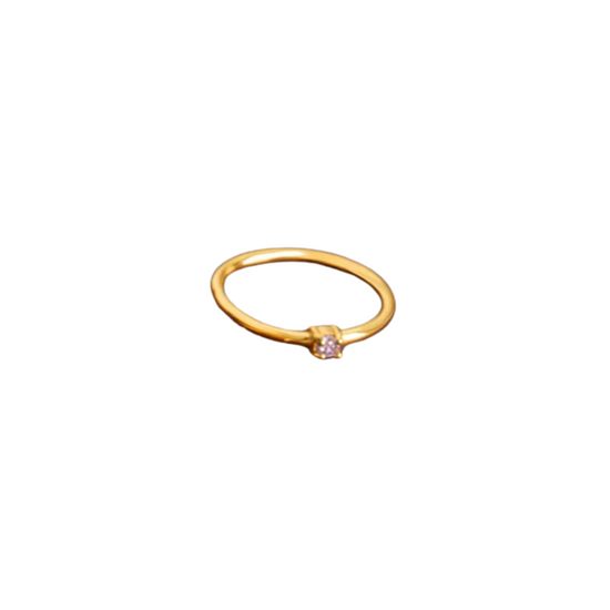 Meadow 18k Gold Plated Ring Pale Pink