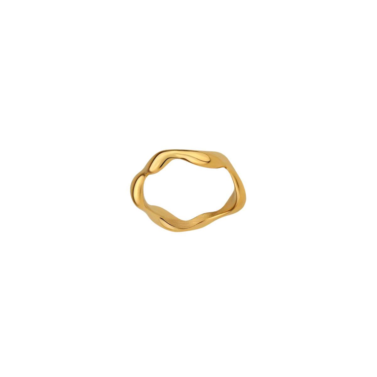 Molten 18k Gold Plated Ring