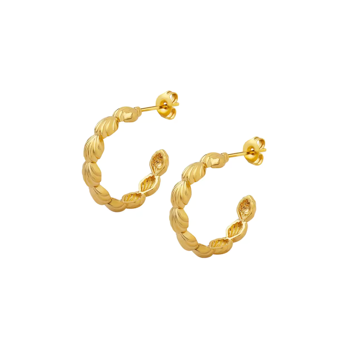 Vacation 18k Gold Plated Hoop Earrings