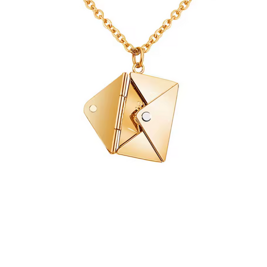 18k Gold Plated Envelope Necklace