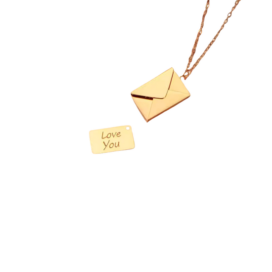 18k Gold Plated Envelope Necklace