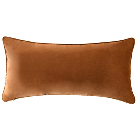 Boucle Textured Cushion 80 x 40cm Cognac Brown
