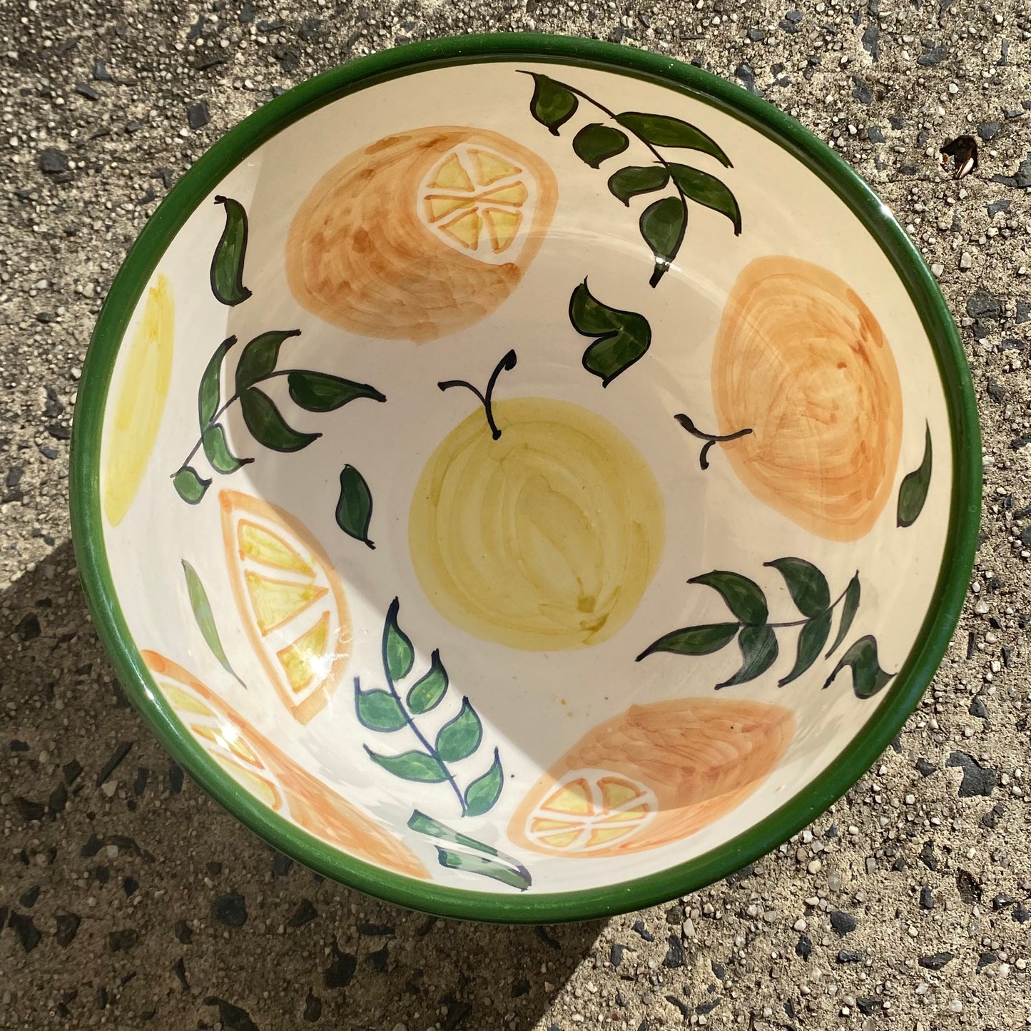 Hand Painted Salad Bowl - Lemon's