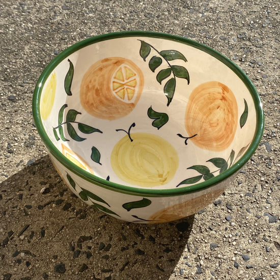 Hand Painted Salad Bowl - Lemon's