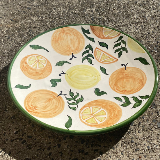 Hand Painted Serving Plate - Lemon's