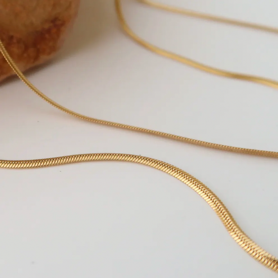 Saffron 18k Gold Plated Chain Necklace