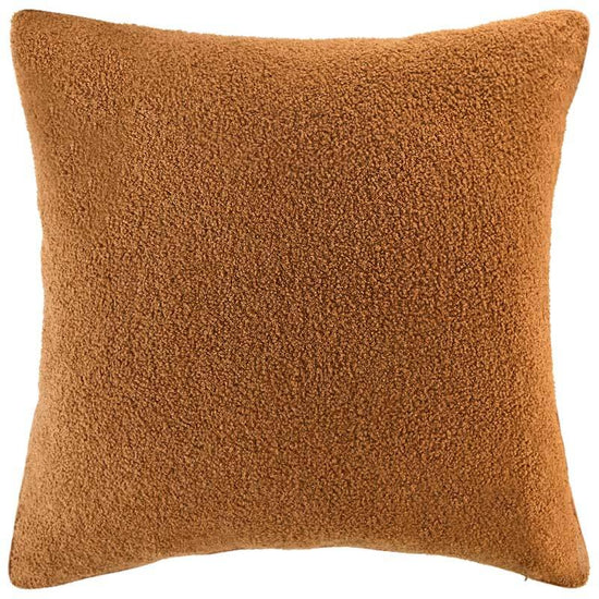 Boucle Textured Cushion 60 x 60cm Cognac Brown