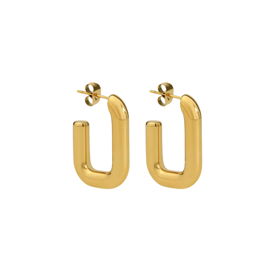 Arty 18k Gold Plated Hoop Earring