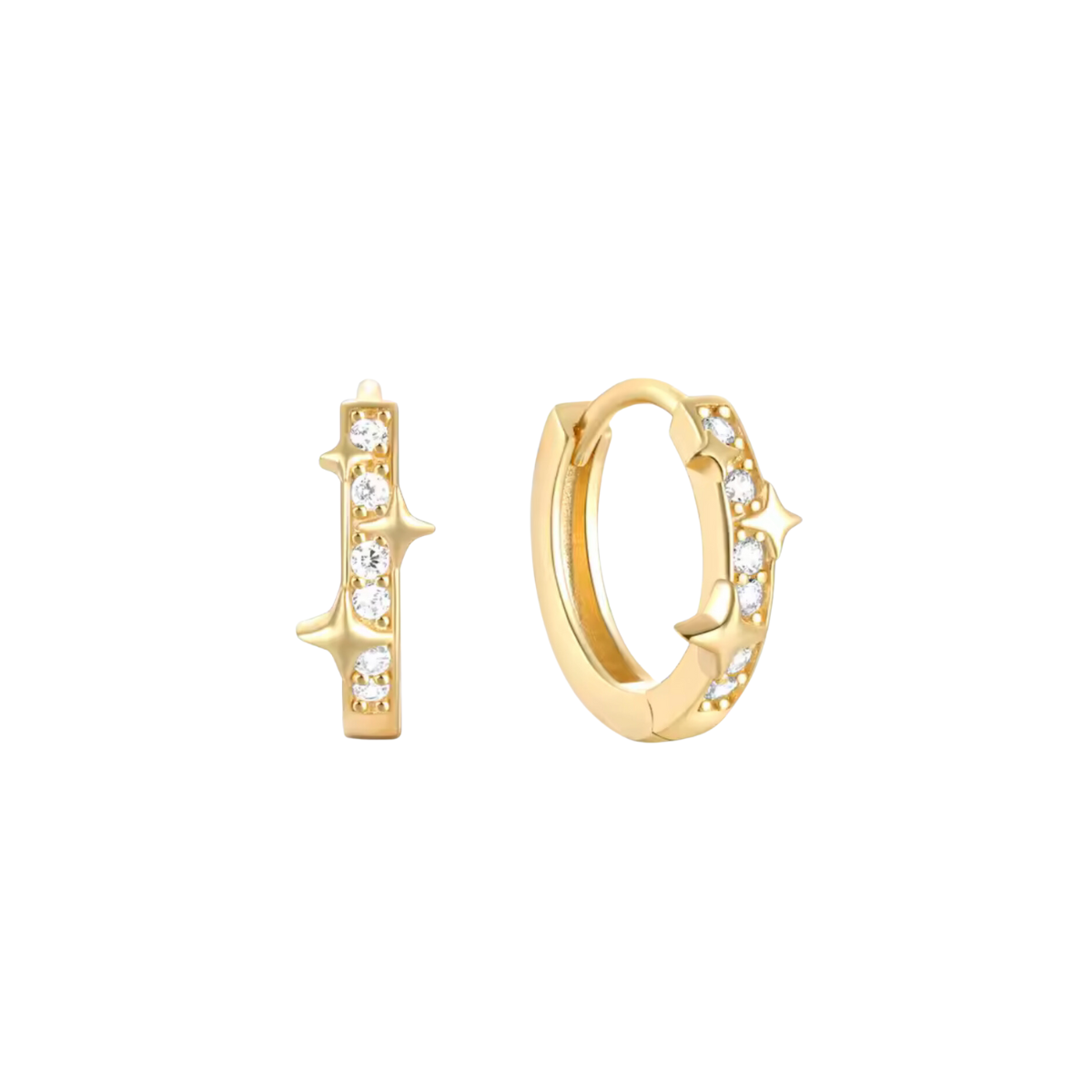 Halcyon 18k Gold Plated Huggie Earrings