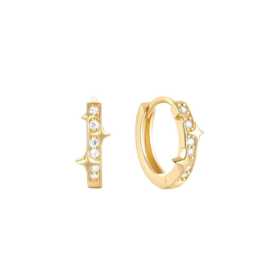 Halcyon 18k Gold Plated Huggie Earrings